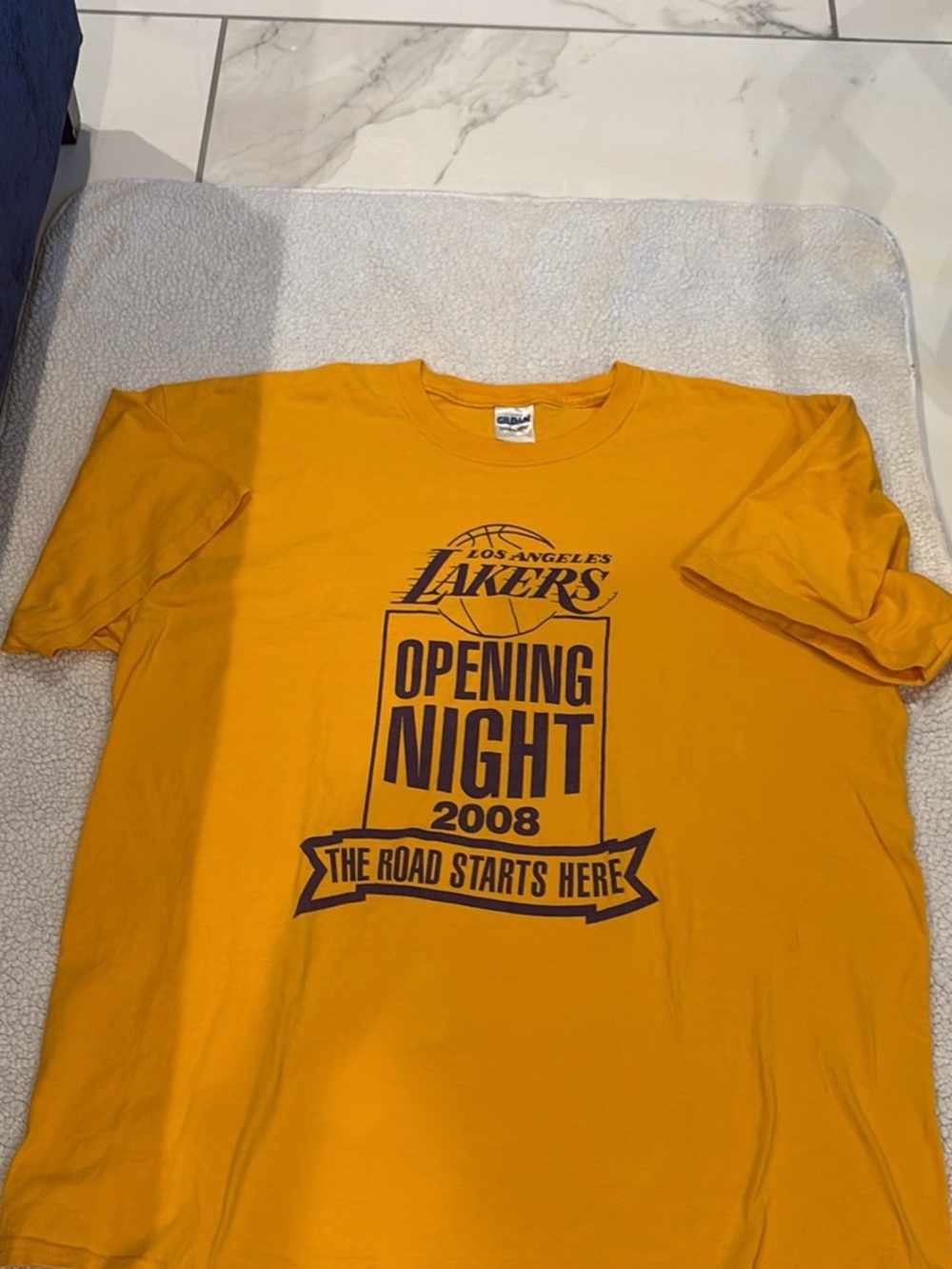 Gildan Yellow Los Angeles Lakers 'Opening Night 2008' Tee